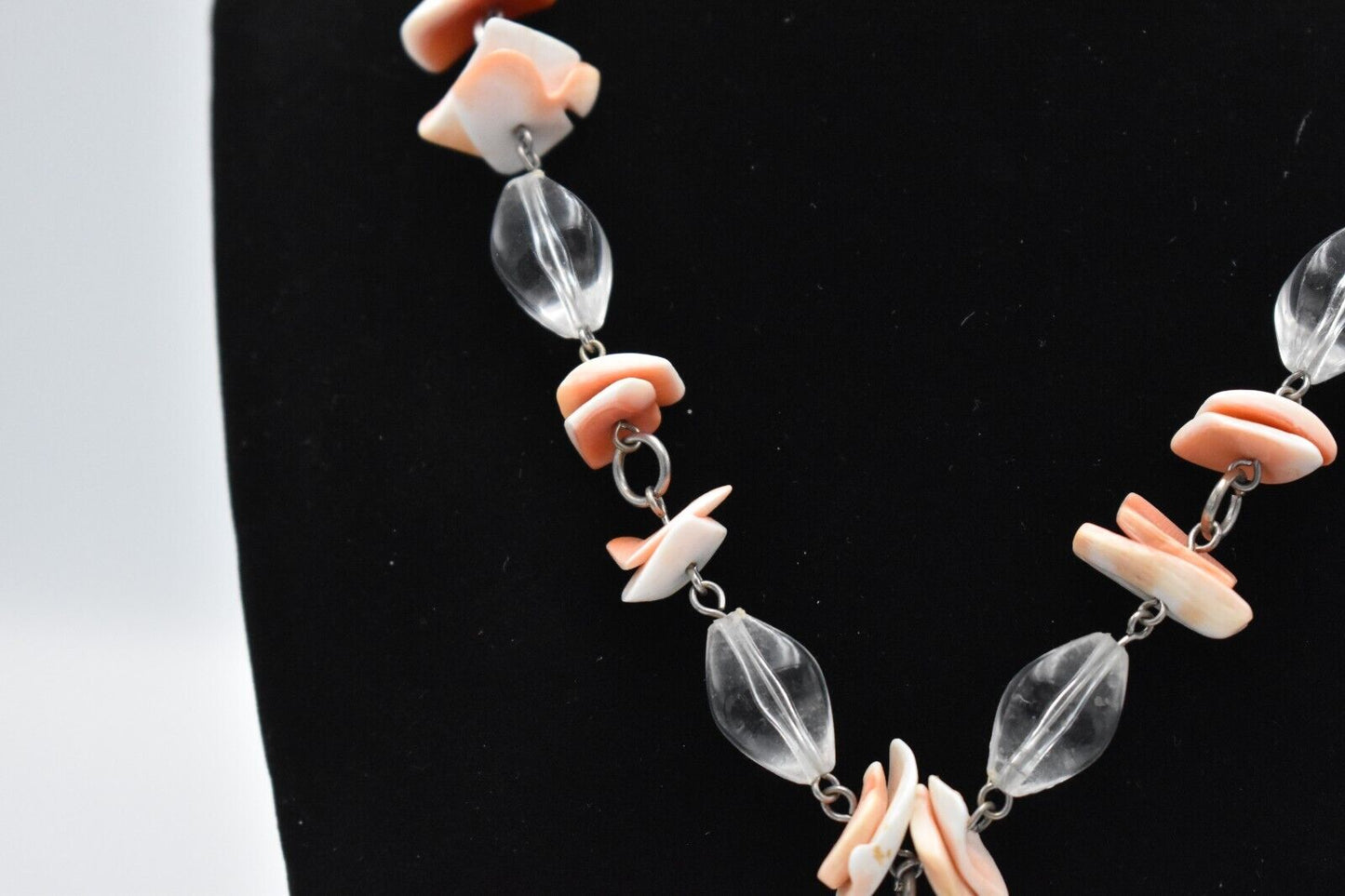 Vintage Mother of Pearl Circle Statement Necklace - Ladies