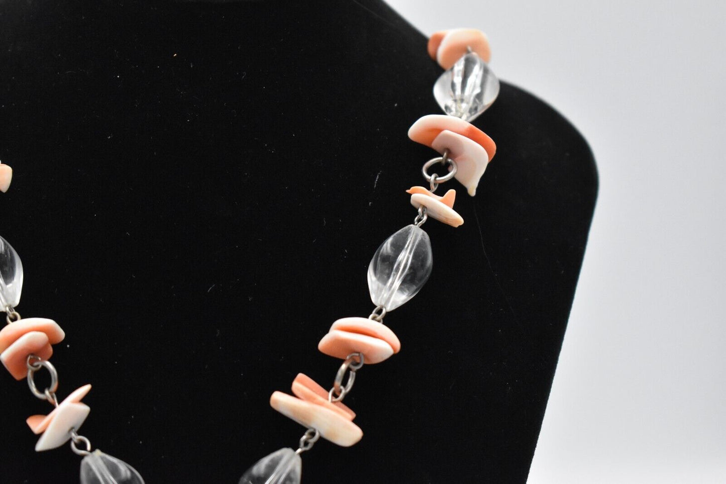 Vintage Mother of Pearl Circle Statement Necklace - Ladies