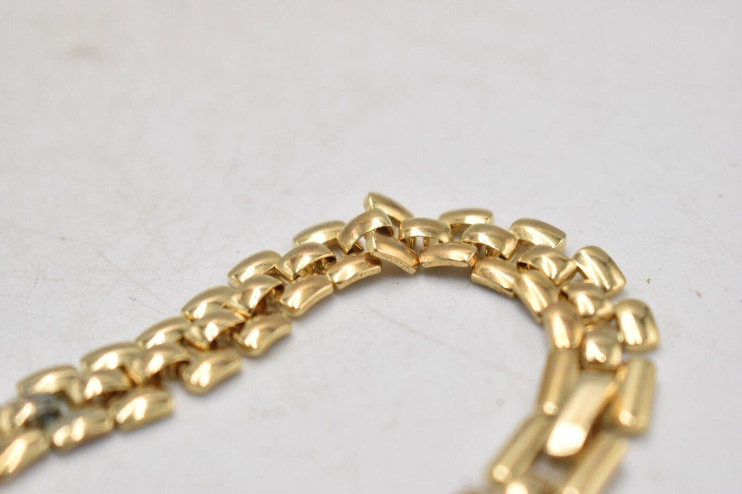 Vintage 1960s Gold Metal Link Bracelet - 19cm, 14g
