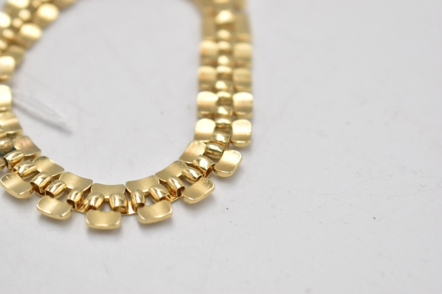 Vintage 1960s Gold Metal Link Bracelet - 19cm, 14g
