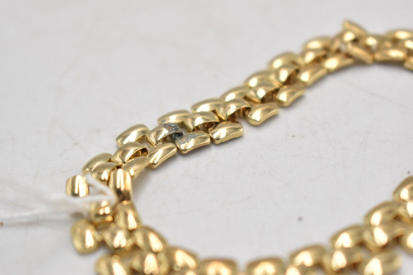 Vintage 1960s Gold Metal Link Bracelet - 19cm, 14g
