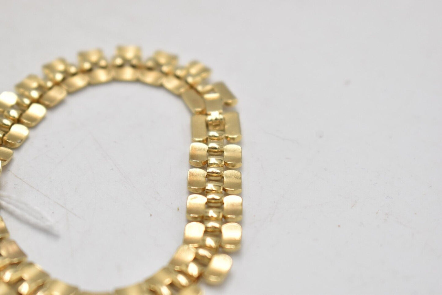 Vintage 1960s Gold Metal Link Bracelet - 19cm, 14g